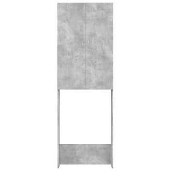 Tvättmaskinsskåp, betonggrå, 64x25,5x190 cm