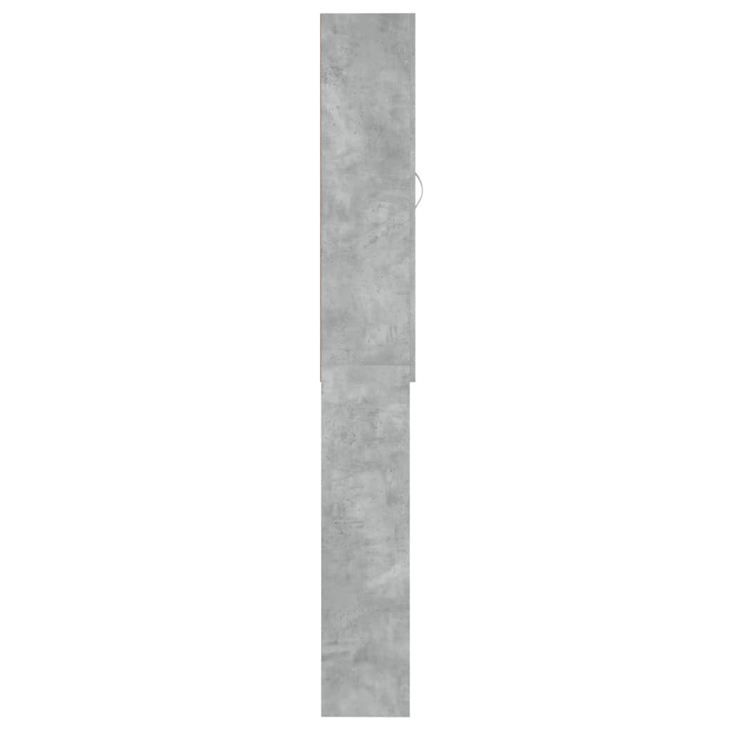 Tvättmaskinsskåp, betonggrå, 64x25,5x190 cm
