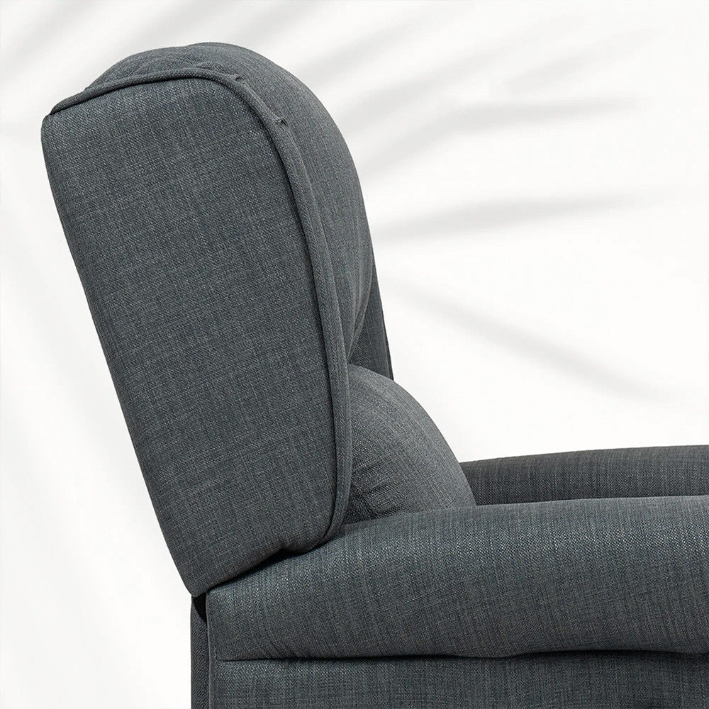 Tummanharmaa hierova lepotuoli – kallistettava hierontasohva kotiin