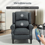 Tummanharmaa hierova lepotuoli – kallistettava hierontasohva kotiin