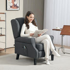 Tummanharmaa hierova lepotuoli – kallistettava hierontasohva kotiin