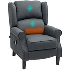 Tummanharmaa hierova lepotuoli – kallistettava hierontasohva kotiin