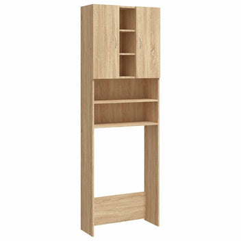 Tvättmaskinskåp Sonoma ek 64x25,5x190 cm