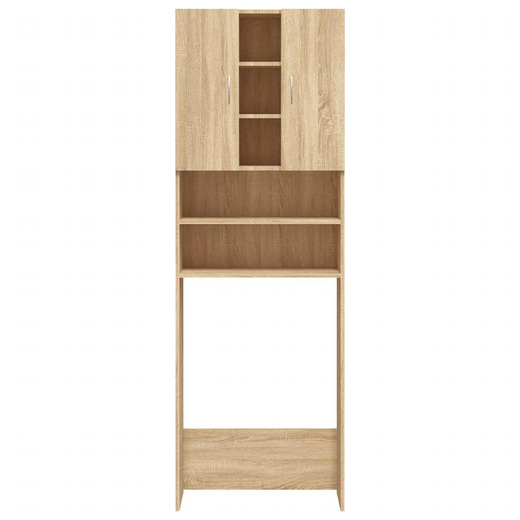 Tvättmaskinskåp Sonoma ek 64x25,5x190 cm