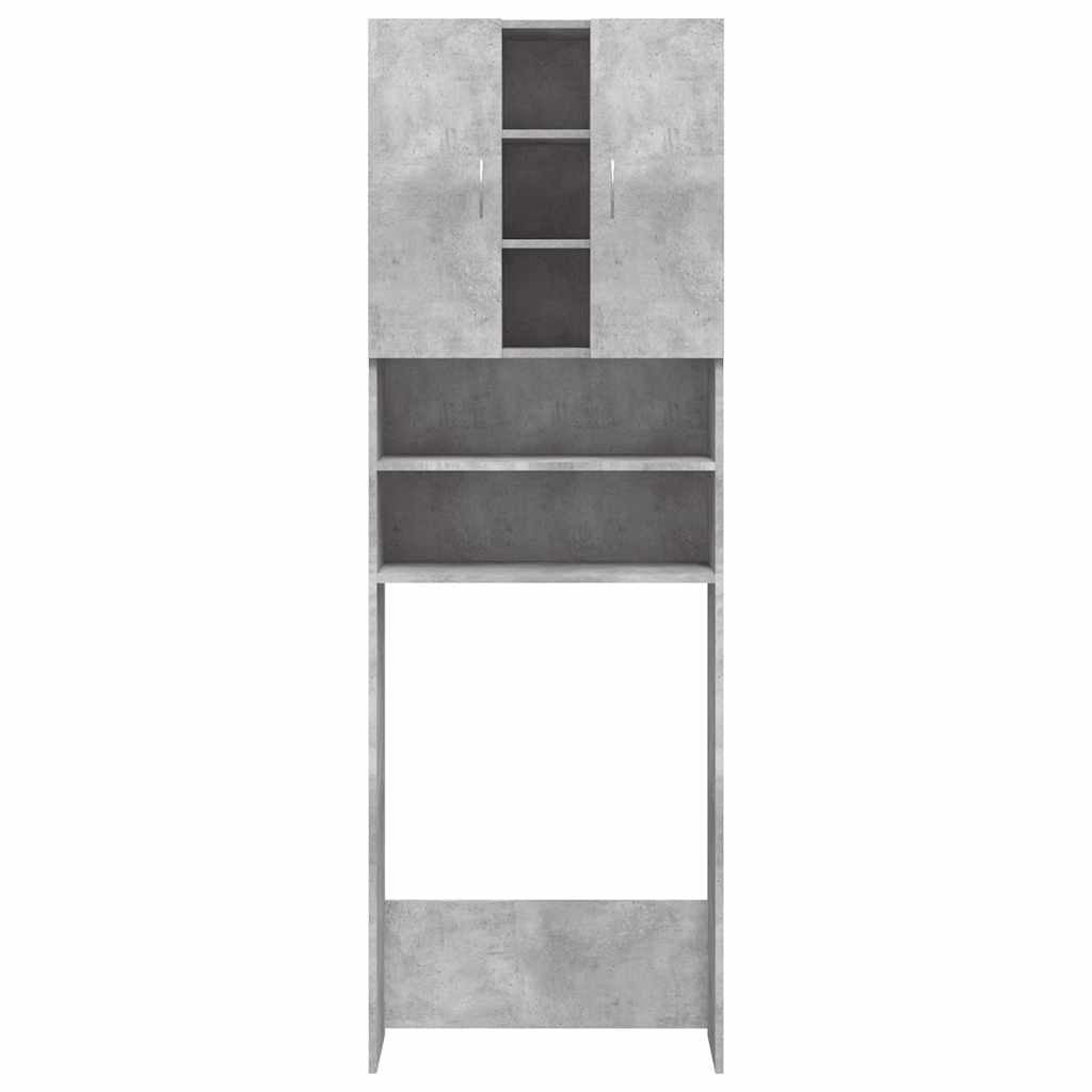 Tvättmaskinsskåp, betonggrå, 64x25,5x190 cm