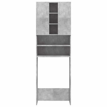 Tvättmaskinsskåp, betonggrå, 64x25,5x190 cm