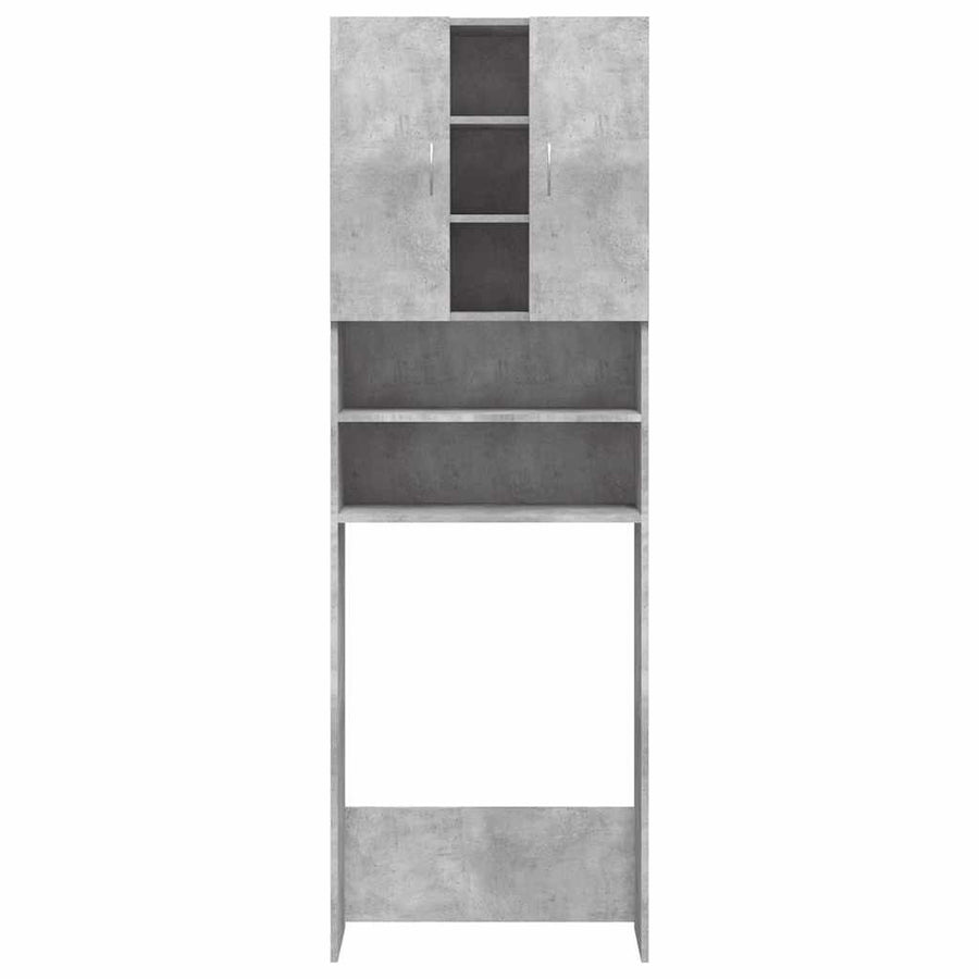 Tvättmaskinsskåp, betonggrå, 64x25,5x190 cm
