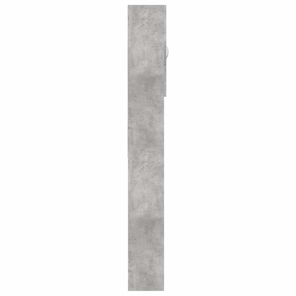 Tvättmaskinsskåp, betonggrå, 64x25,5x190 cm