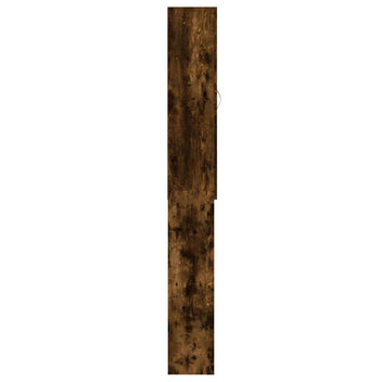 Tvättmaskinskåp, rökt ek, 64x25,5x190 cm, med två dörrar och tre fack