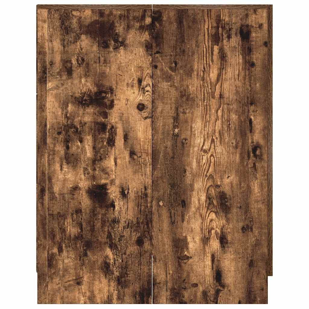Tvättmaskinskåp, rökt ek, 71x71,5x91,5 cm