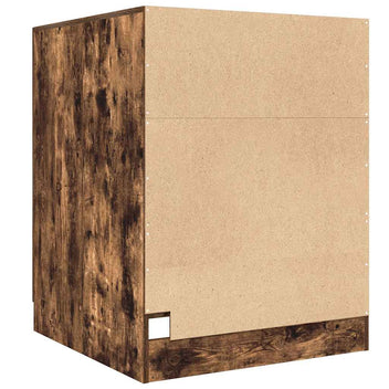 Tvättmaskinskåp, rökt ek, 71x71,5x91,5 cm