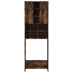 Pesukonekaappi savutammi 64x25,5x190 cm, Kahdella ovella ja yhdeksällä lokerolla