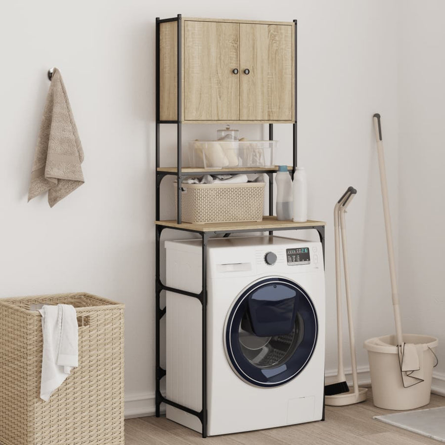 Tvättmaskinskåp Sonoma ek 68x48,5x194 cm