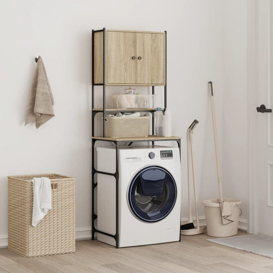 Tvättmaskinskåp Sonoma ek 68x48,5x194 cm