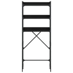 Pesukonehyllykkö musta 67x25x163 cm tekninen puu