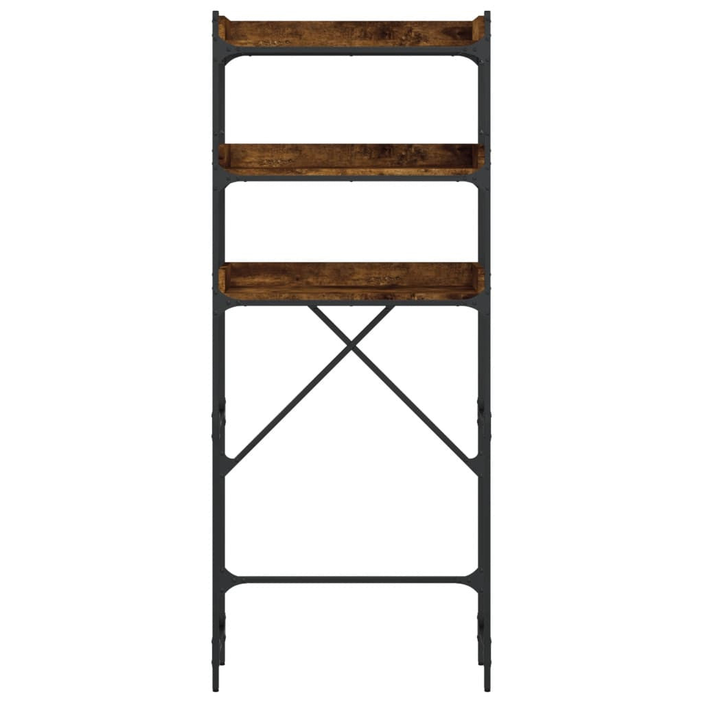 Pesukonehyllykkö savutammi 67x25x163 cm tekninen puu