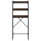 Pesukonehyllykkö ruskea tammi 67x25x163 cm tekninen puu