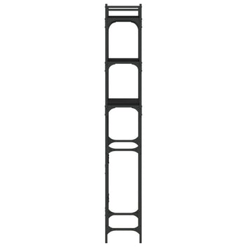 Pesukonehyllykkö musta 67x25x163 cm tekninen puu