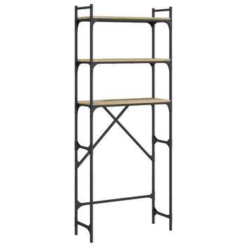Tvättmaskinshylla Sonoma ek 67x25x163 cm tekniskt trä