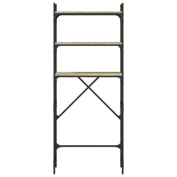 Tvättmaskinshylla Sonoma ek 67x25x163 cm tekniskt trä