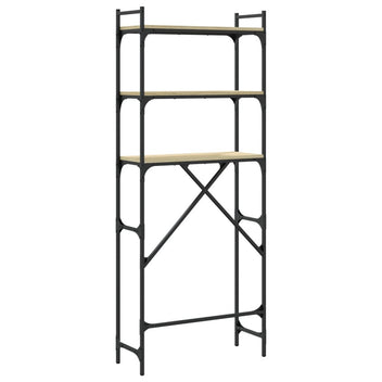 Tvättmaskinshylla Sonoma ek 67x25x163 cm tekniskt trä