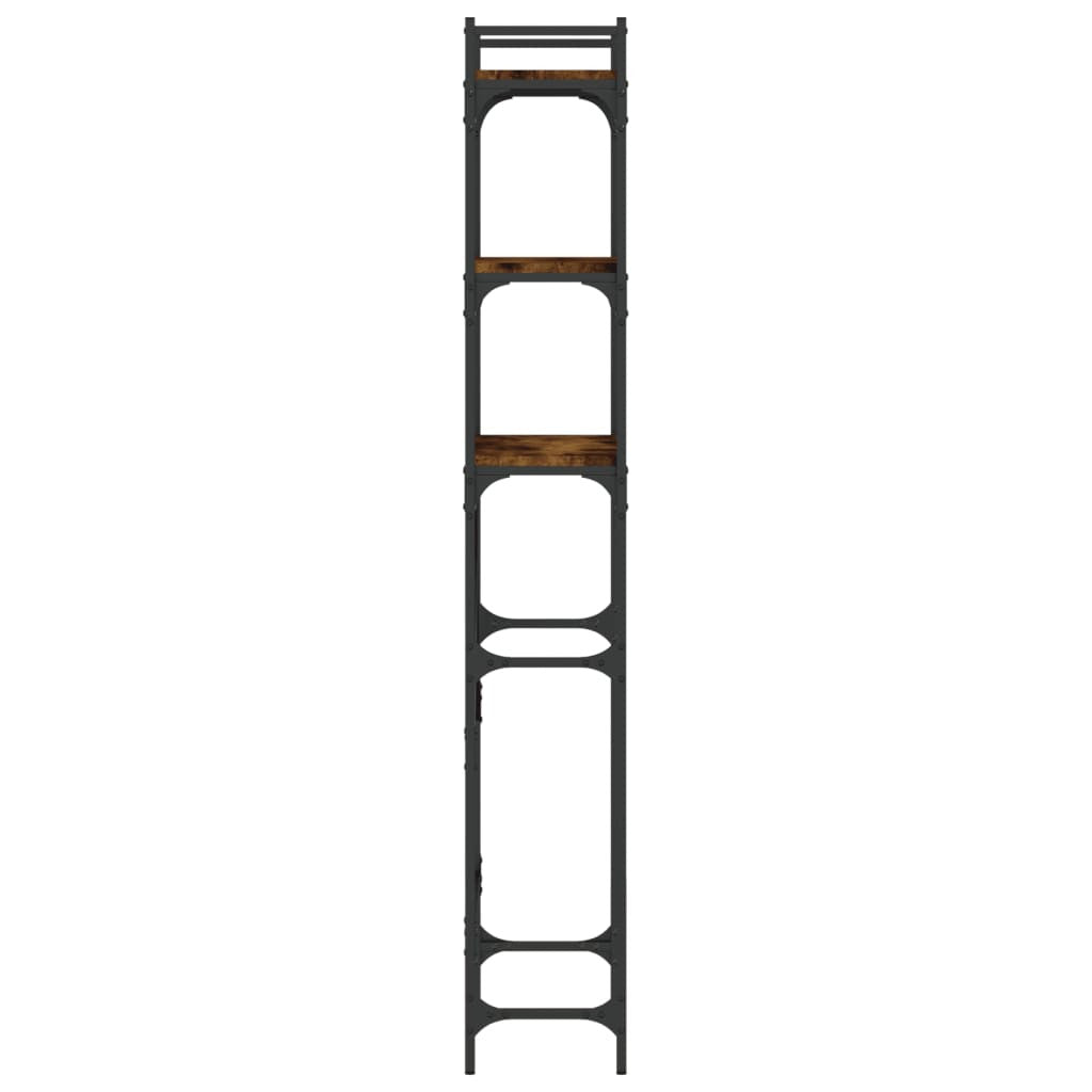 Pesukonehyllykkö savutammi 67x25x163 cm tekninen puu