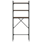 Pesukonehyllykkö ruskea tammi 67x25x163 cm tekninen puu