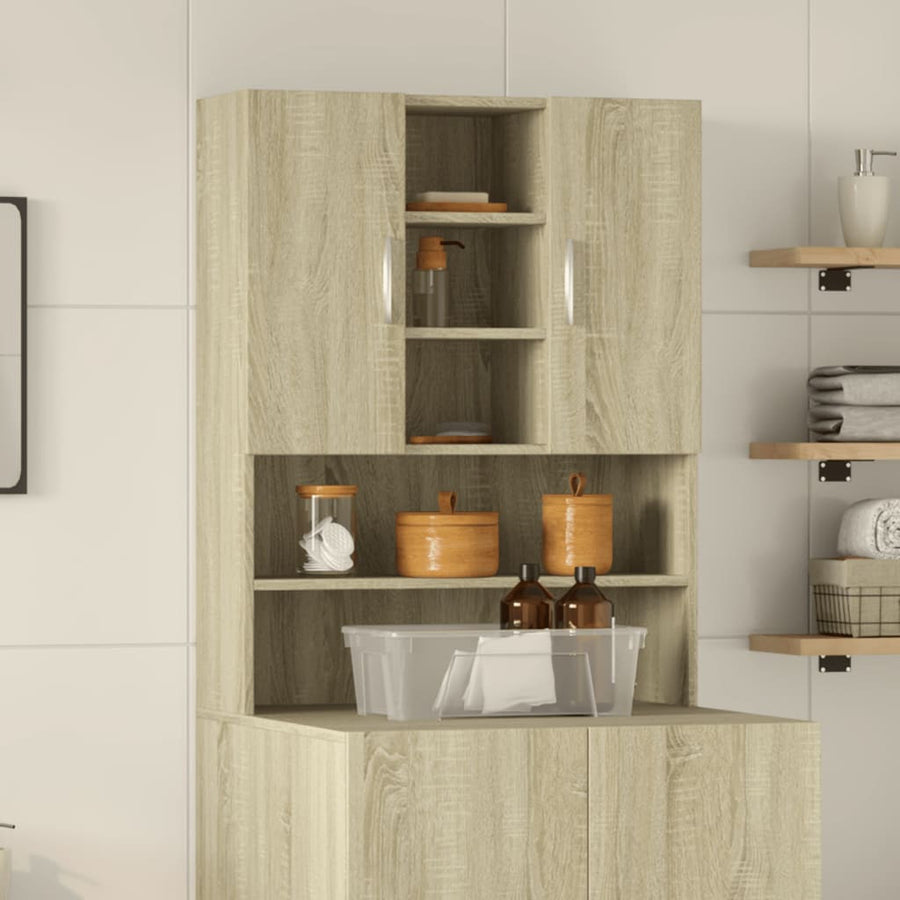 Tvättmaskinskåp Sonoma ek 70,5x24x90 cm