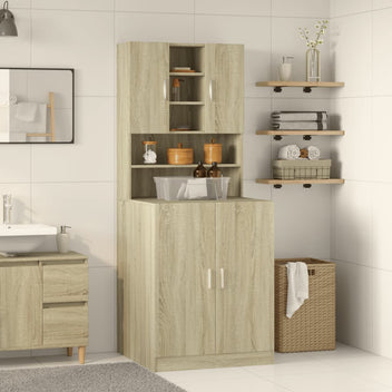 Tvättmaskinskåp Sonoma ek 70,5x24x90 cm
