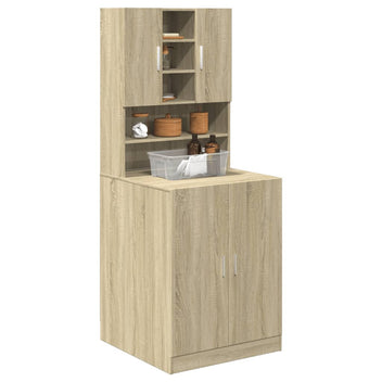 Tvättmaskinskåp Sonoma ek 70,5x24x90 cm