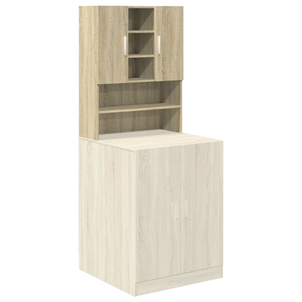 Tvättmaskinskåp Sonoma ek 70,5x24x90 cm