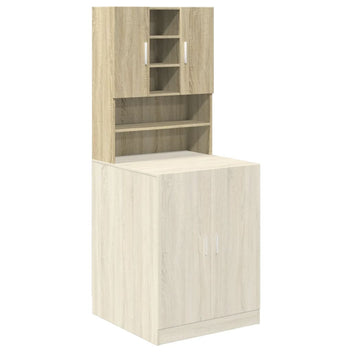 Tvättmaskinskåp Sonoma ek 70,5x24x90 cm