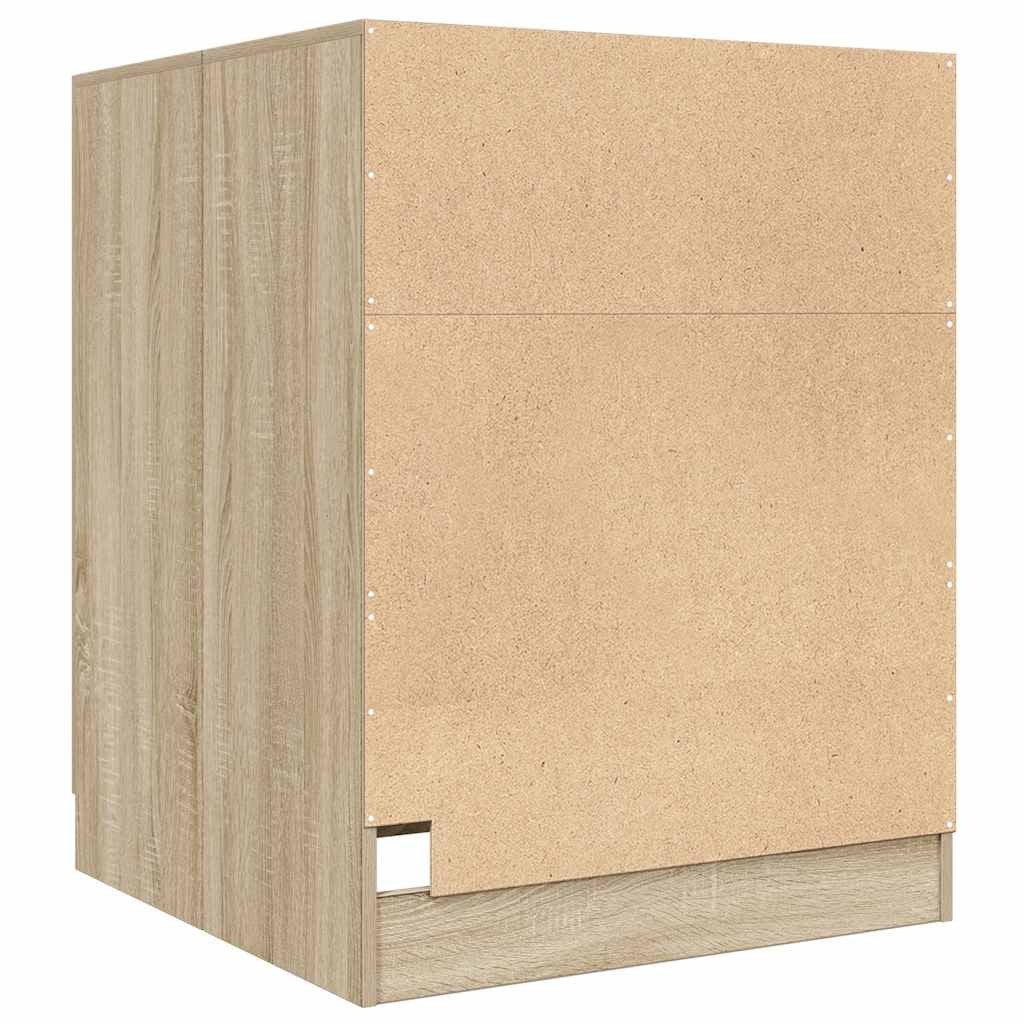 Tvättmaskinsskåp Sonoma ek 70,5x71,5x91,5 cm