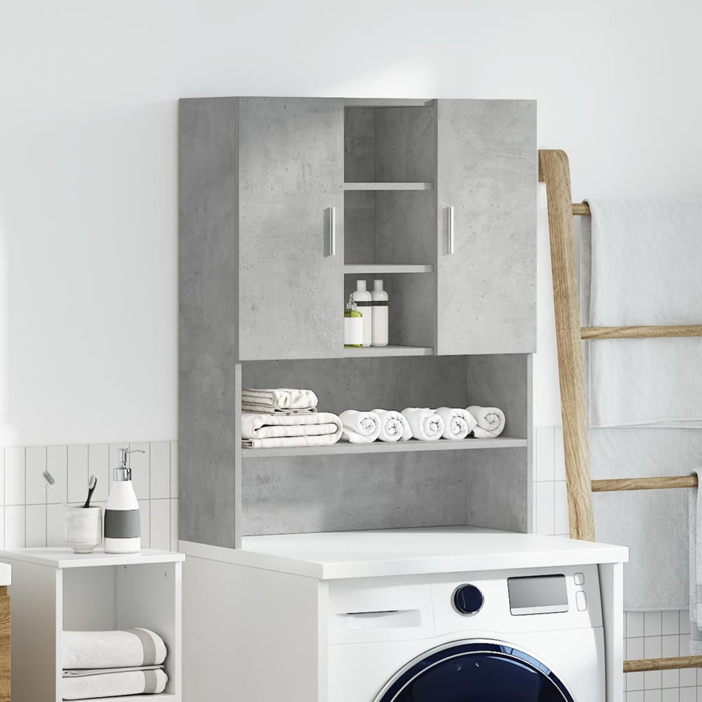 Tvättmaskinskåp, betonggrå, 70,5x25,5x90 cm