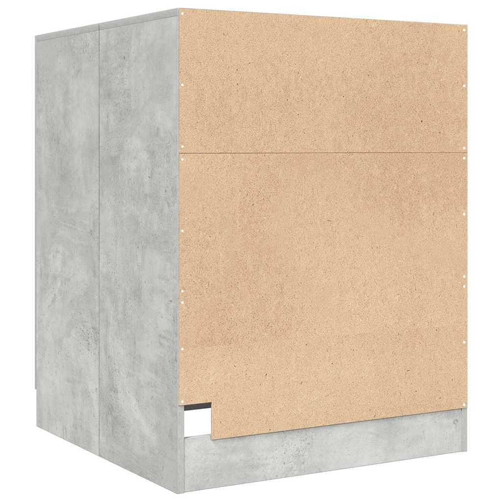Pesukonekaappi betoninharmaa 70,5x71,5x91,5 cm