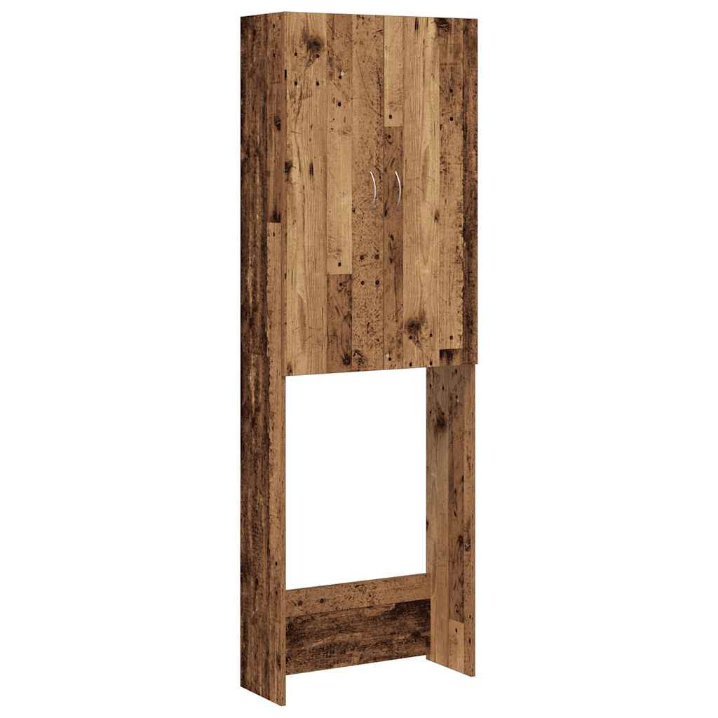 Gammalt tvättmaskinskåp i trä 64x25,5x190 cm