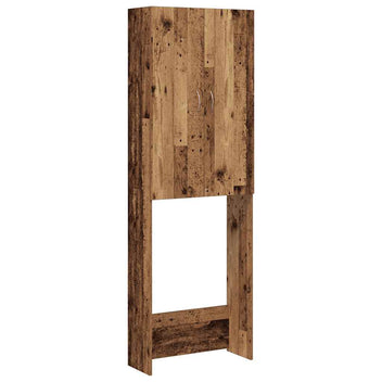 Gammalt tvättmaskinskåp i trä 64x25,5x190 cm