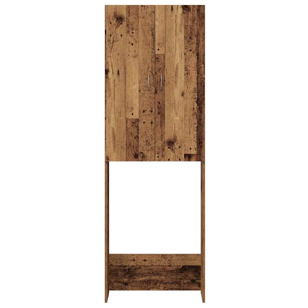 Gammalt tvättmaskinskåp i trä 64x25,5x190 cm