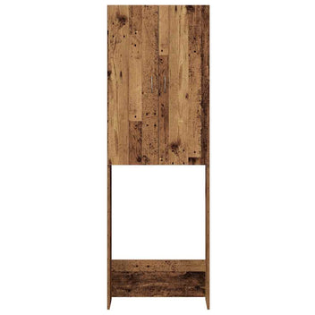Gammalt tvättmaskinskåp i trä 64x25,5x190 cm