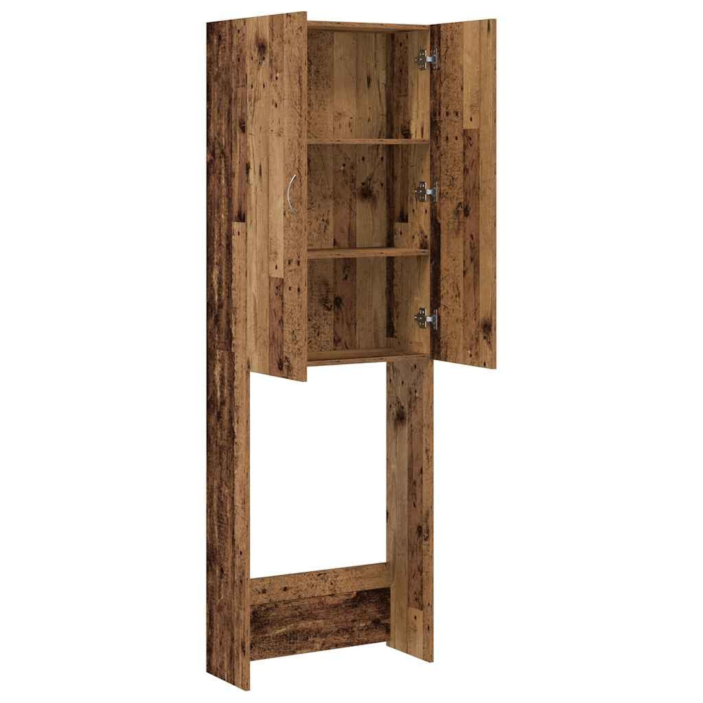 Gammalt tvättmaskinskåp i trä 64x25,5x190 cm