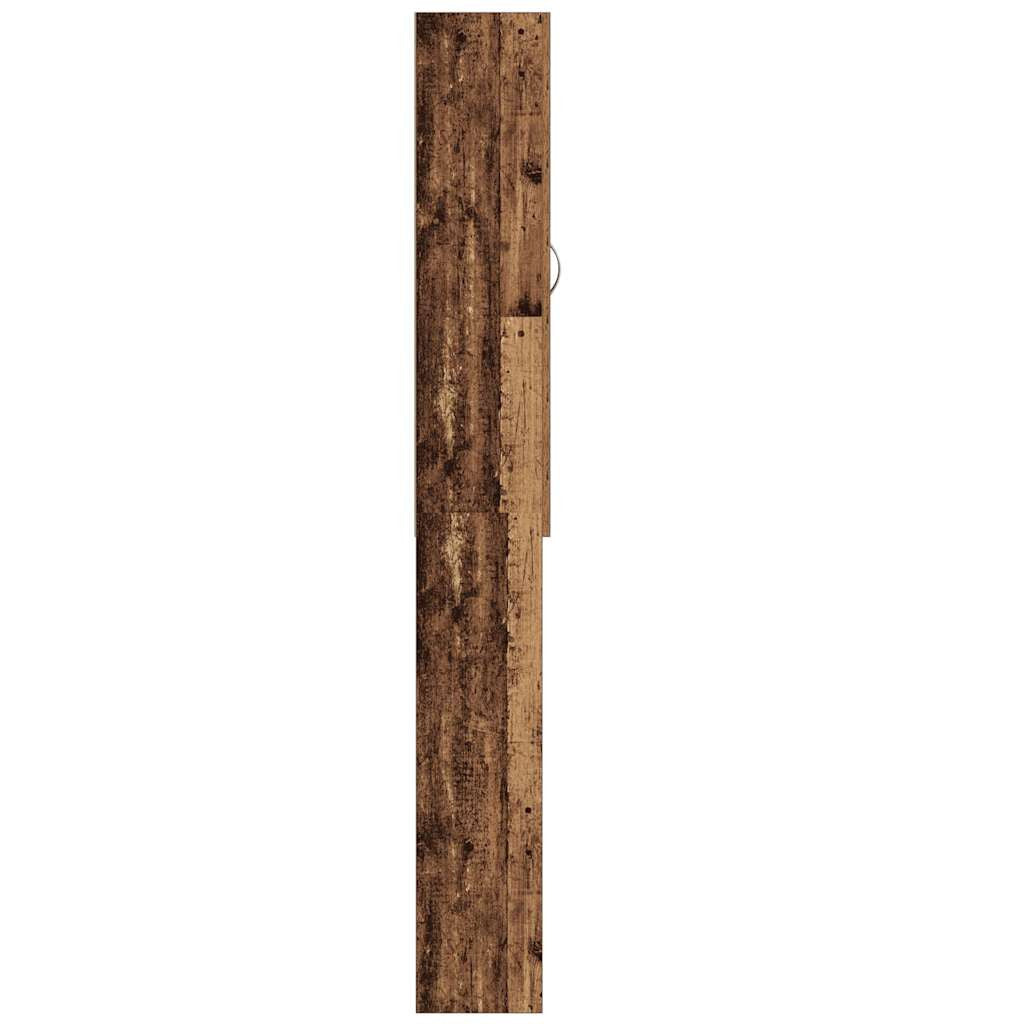 Gammalt tvättmaskinskåp i trä 64x25,5x190 cm