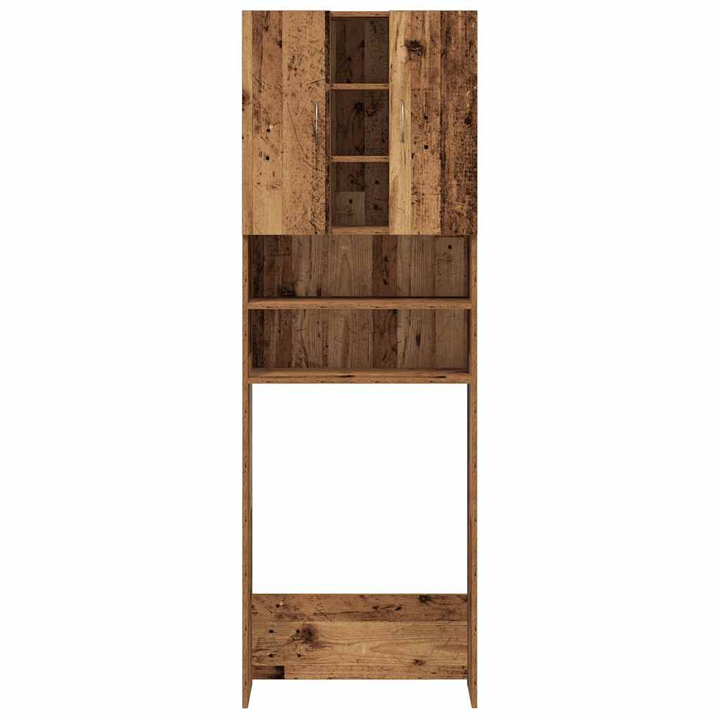 Gammalt tvättmaskinskåp i trä 64x25,5x190 cm