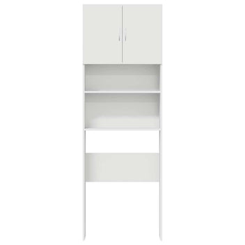 Tvättmaskinskåp Vitt 64x24x190 cm Konstruerat trä