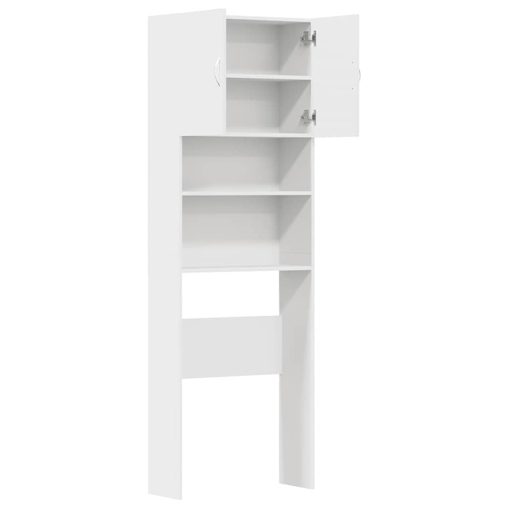Tvättmaskinskåp Vitt 64x24x190 cm Konstruerat trä