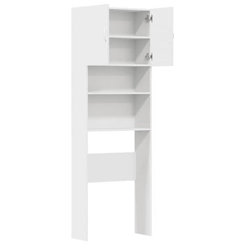 Tvättmaskinskåp Vitt 64x24x190 cm Konstruerat trä