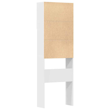 Tvättmaskinskåp Vitt 64x24x190 cm Konstruerat trä
