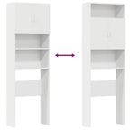 Pyykinpesukonekaappi Valkoinen 64x24x190 cm Engineered Wood