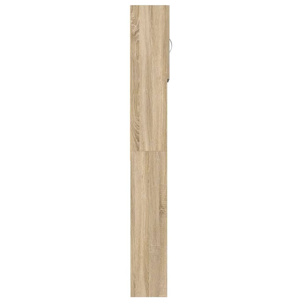 Tvättmaskinskåp Sonoma ek 64x24x190 cm spånskiva