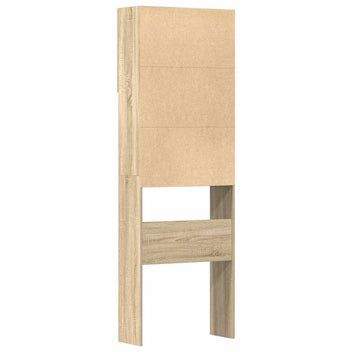 Tvättmaskinskåp Sonoma ek 64x24x190 cm spånskiva