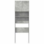 Pesukone Kaappi Betonin Harmaa 64x24x190 cm Suunniteltu puu